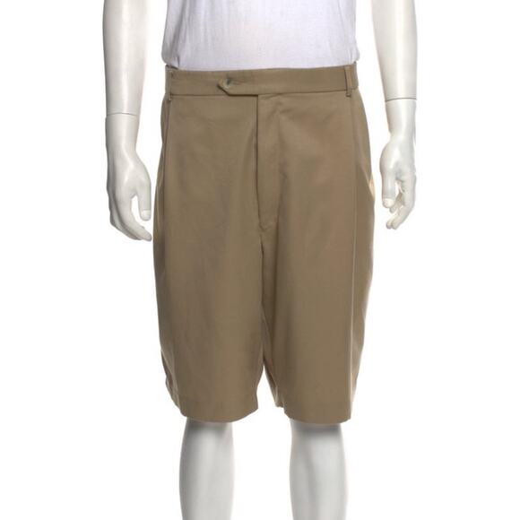 Maus & Hoffman Men’s Khaki Flat Front Long Shorts Classic Fit Size 3XL - Picture 1 of 3